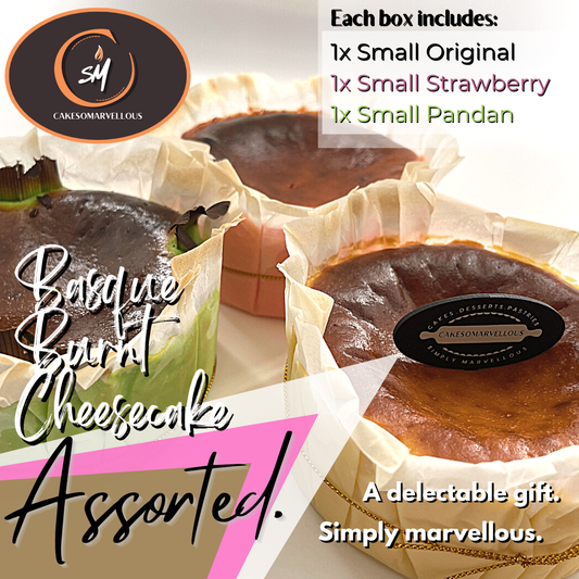 Assorted Basque Burnt Cheesecake [Cakesomarvellous]