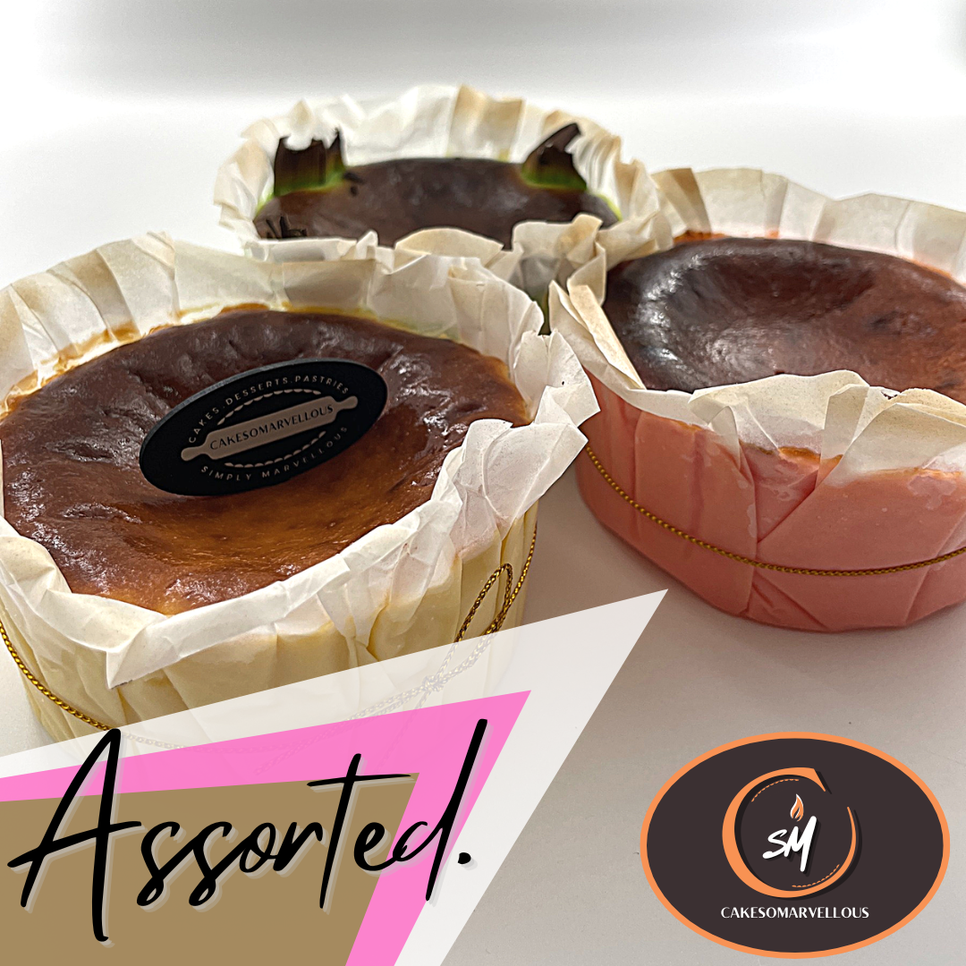 Assorted Basque Burnt Cheesecake [Cakesomarvellous]