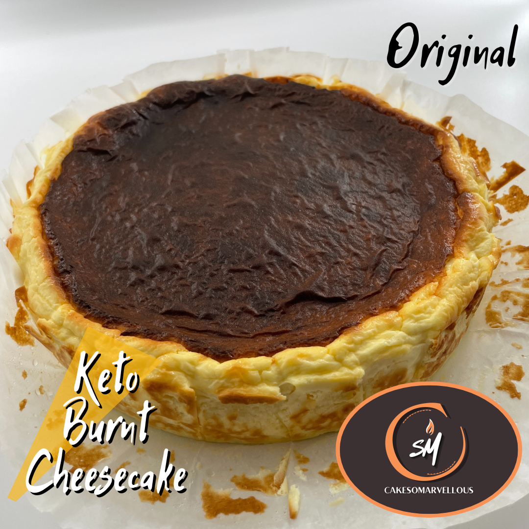 Sugar-Free Keto Burnt Cheesecake [Cakesomarvellous]