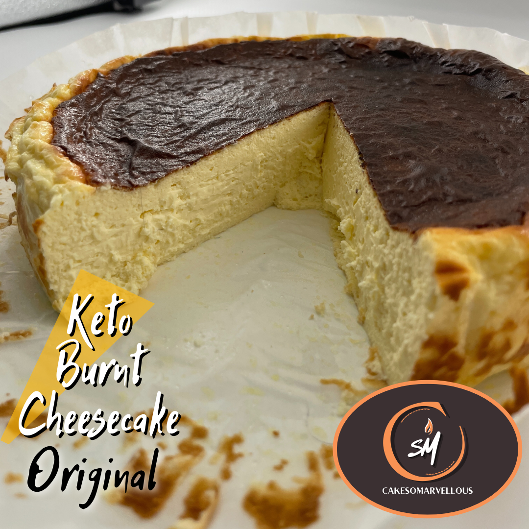 Sugar-Free Keto Burnt Cheesecake [Cakesomarvellous]