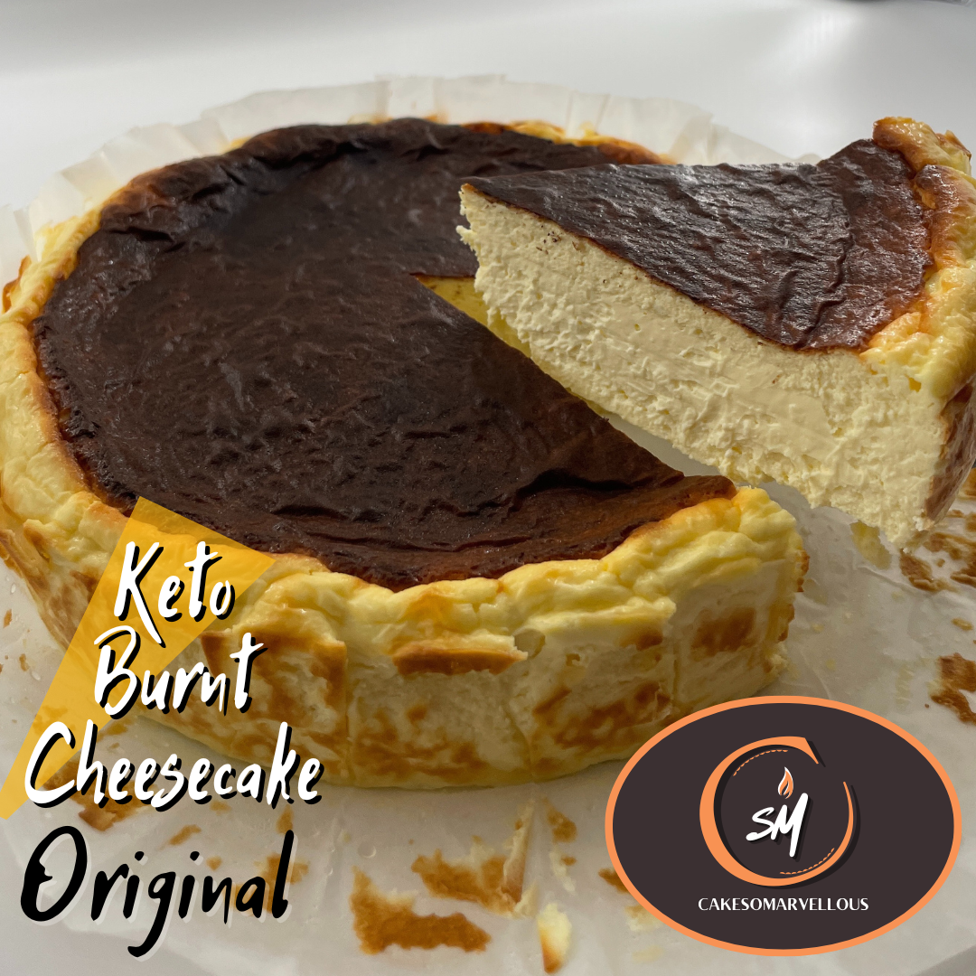 Sugar-Free Keto Burnt Cheesecake [Cakesomarvellous]