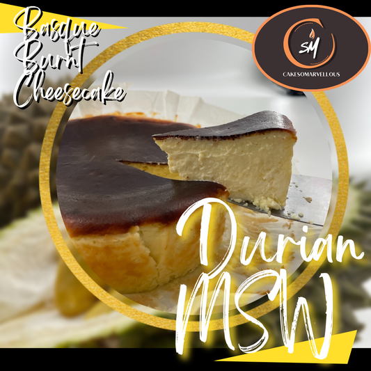 Durian Basque Burnt Cheesecake [Cakesomarvellous]