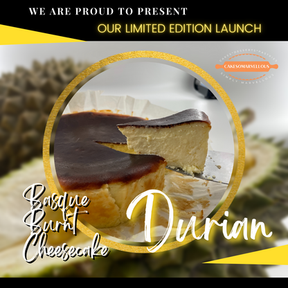 Durian Basque Burnt Cheesecake [Cakesomarvellous]