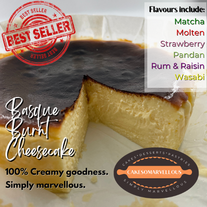 Creamy Basque Burnt Cheesecake [Cakesomarvellous]