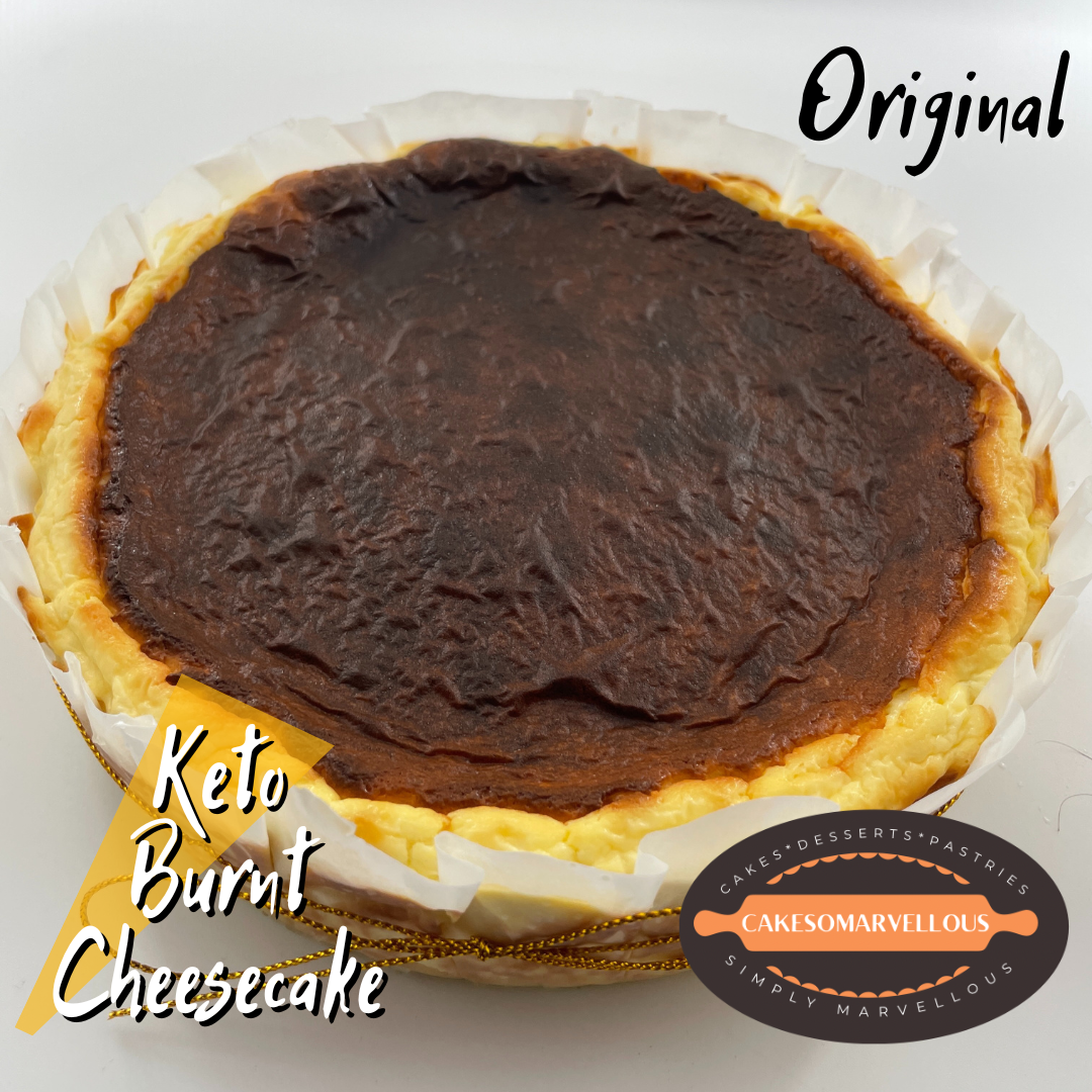 Sugar-Free Keto Burnt Cheesecake [Cakesomarvellous]