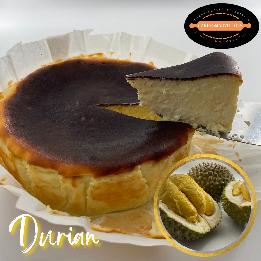 Durian Basque Burnt Cheesecake [Cakesomarvellous]