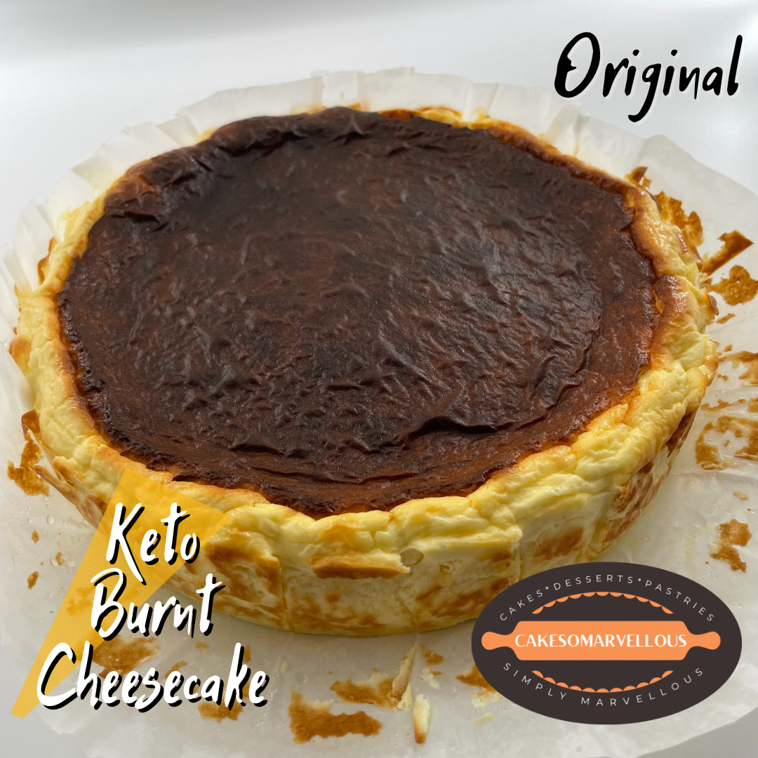 Sugar-Free Keto Burnt Cheesecake [Cakesomarvellous]