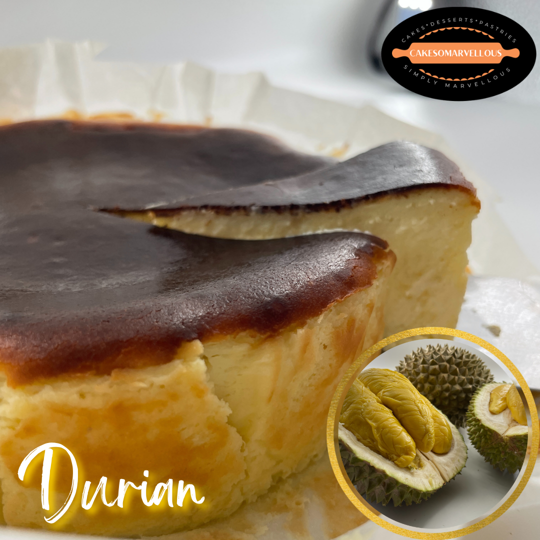 Durian Basque Burnt Cheesecake [Cakesomarvellous]