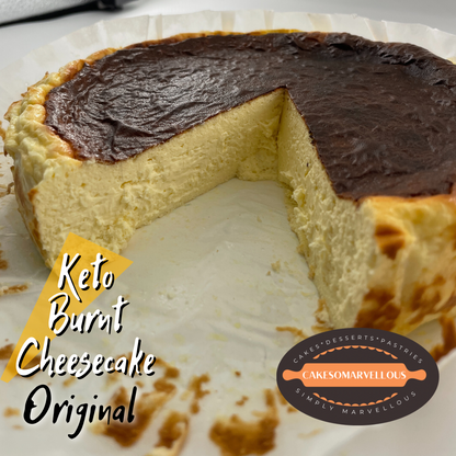 Sugar-Free Keto Burnt Cheesecake [Cakesomarvellous]