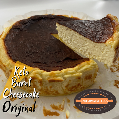 Sugar-Free Keto Burnt Cheesecake [Cakesomarvellous]